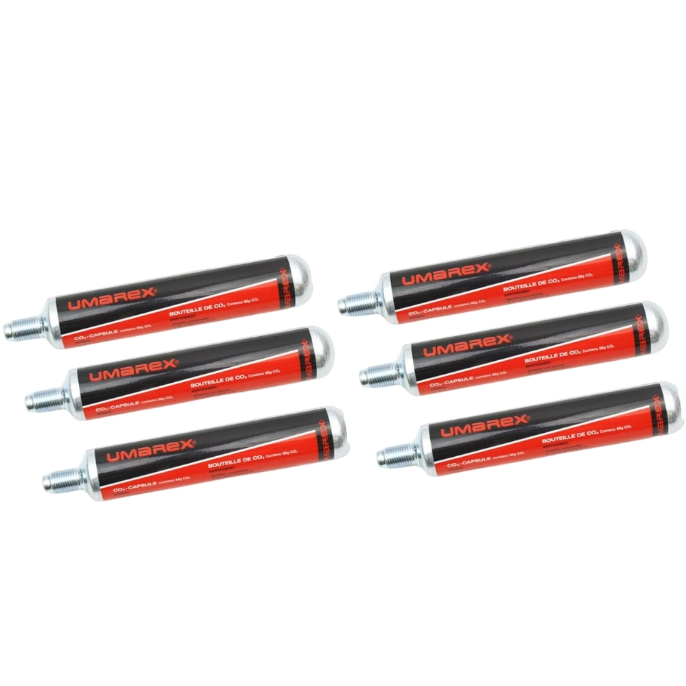 88g Umarex CO2 Cartridges - Case of 24 Cartridges (4 x Packs of 6)