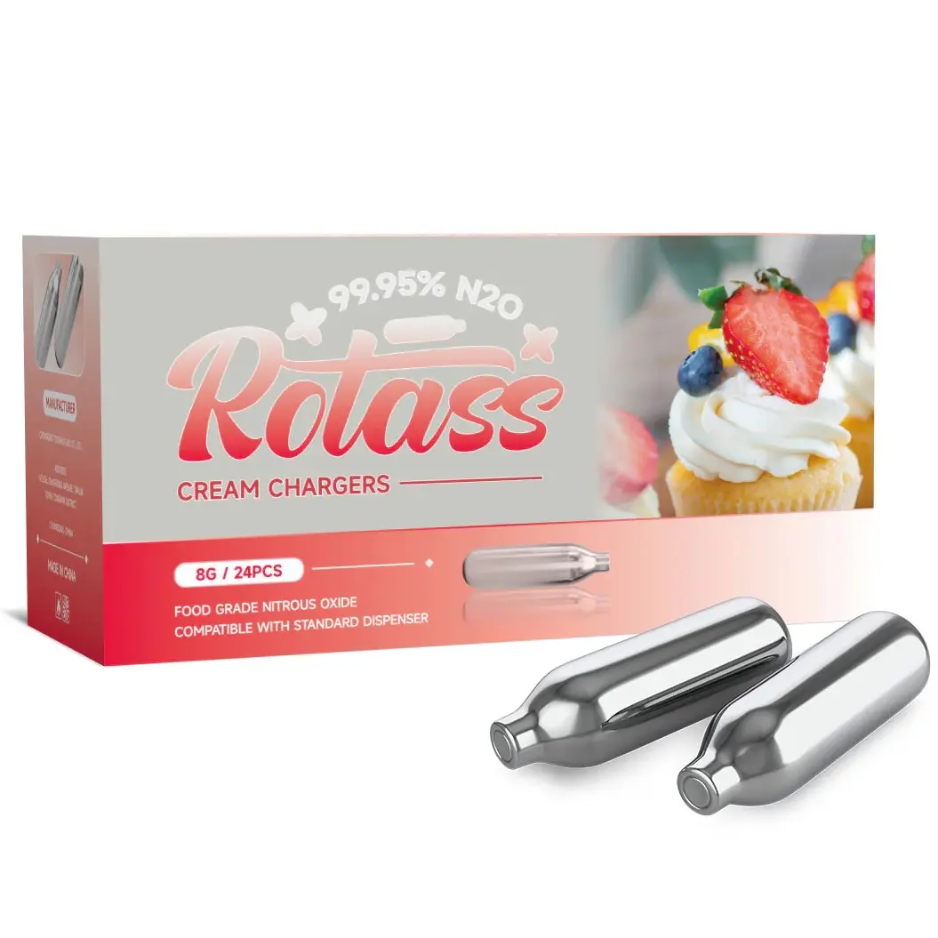 Cream Chargers by Rotass - Case of 600 N2O 8g Business Customers Only
