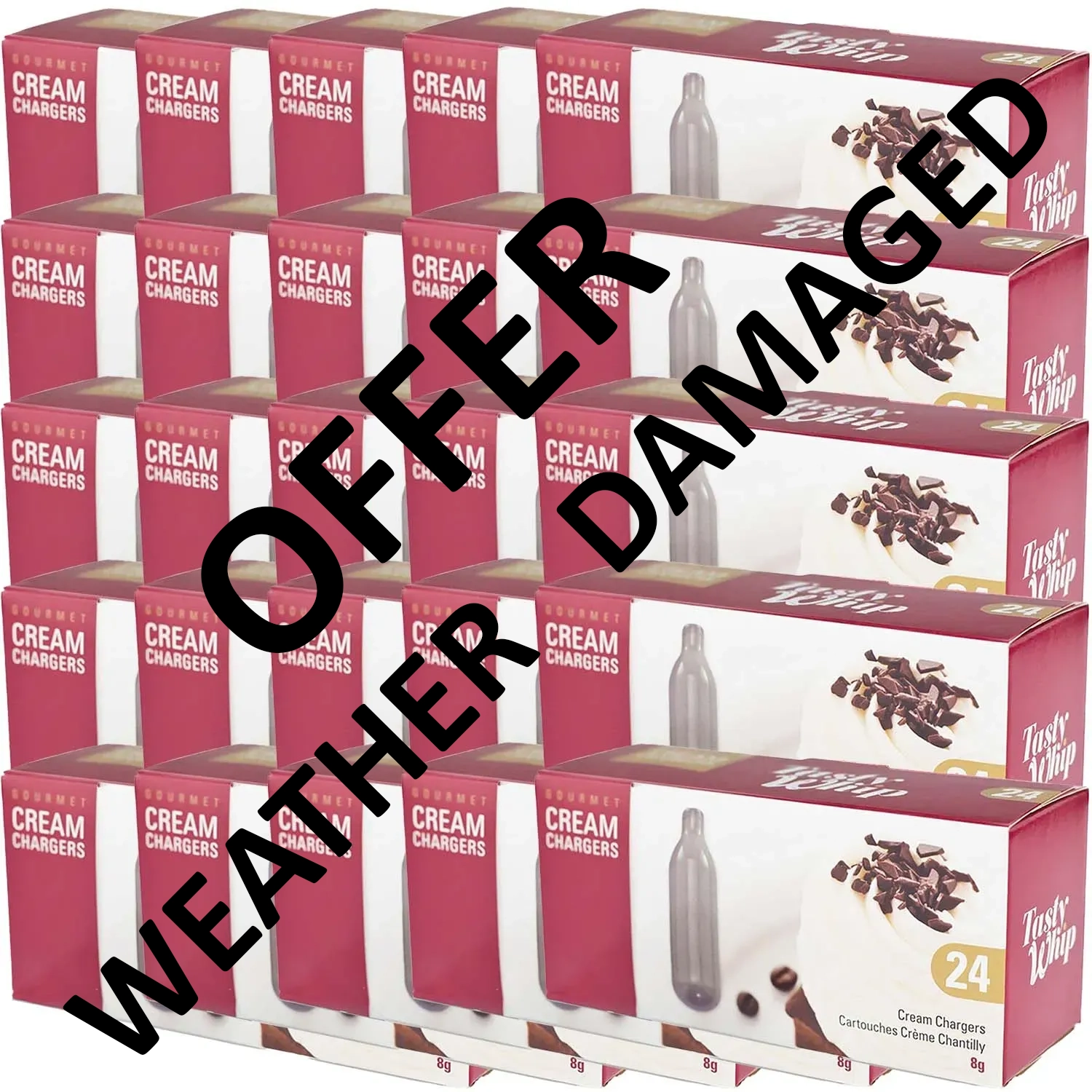 Tasty Cream Chargers - OFFER RUST DAMAGED (Case of 600) Business Only