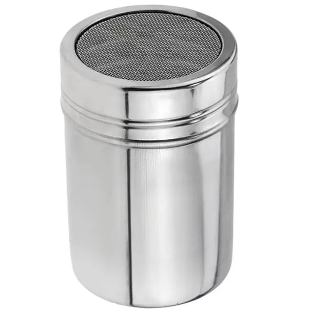 Cocoa Shaker With Fine Mesh (Stainless Steel) - Large Tall